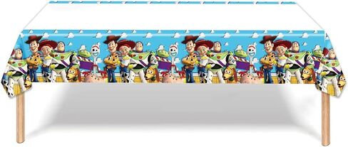 2 Pc Birthday Party Decorations - Disposable Plastic Tablecloth Disposable Table Cover | Birthday Party Supplies Decorations (Blue) in Kuwait