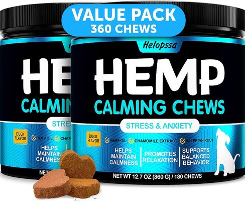 Hemp Calming Chews for Dogs - 180 Treats - Dog Сalming Сhews for Anxiety in Saudi Arabia