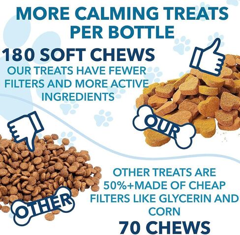 Hemp Calming Chews for Dogs - 180 Treats - Dog Сalming Сhews for Anxiety in Saudi Arabia