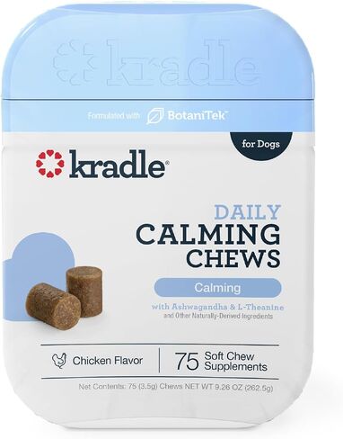Kradle Calming Chews for Dogs, Anxiety Support, L‑Theanine, GABA, 75 Chews in Saudi Arabia