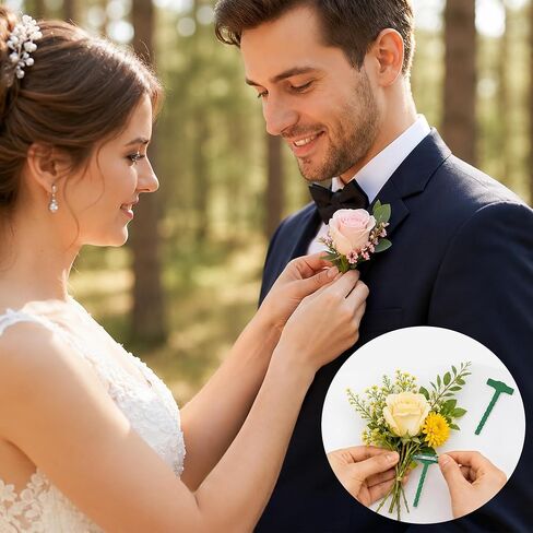 40 pcs Boutonniere Pins, T-Shaped Corsage Pins for Men in Saudi Arabia