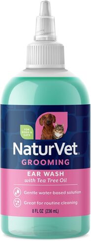 NaturVet Ear Wash w/Tea Tree Oil (Aloe & Baby Powder Scent) 4 oz in Saudi Arabia