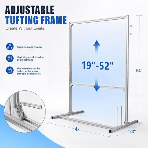 54" Rug Tufting Frame for Rug Making, Primary Tufting Cloth Aluminum Metal in Saudi Arabia