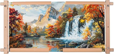 Embroidery Tapestry Scroll Frame, Detachable Cross Stitch Frame, Scroll Embroidery&Quilting Holder for Cross Stitch, Needlepoint, and Sewing Projects (21.45inch*11.8inch) in Saudi Arabia