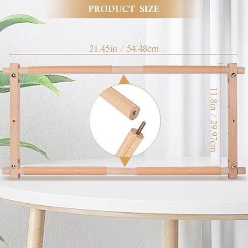 Embroidery Tapestry Scroll Frame, Detachable Cross Stitch Frame, Scroll Embroidery&Quilting Holder for Cross Stitch, Needlepoint, and Sewing Projects (21.45inch*11.8inch) in Saudi Arabia