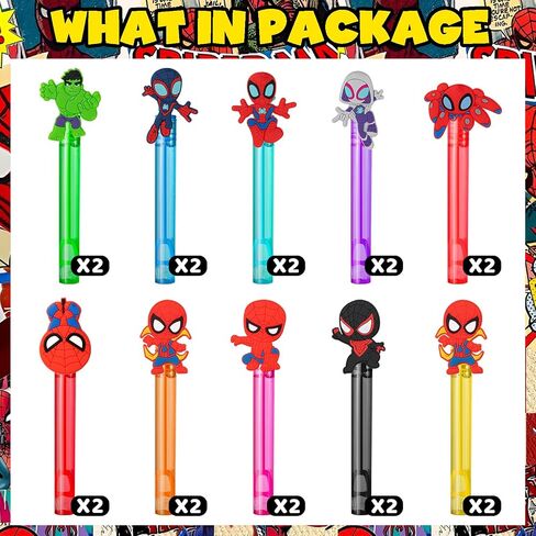 Spidey Party Supplies,20 Pcs Bubble Wands for Kids,Goodie Bag Stuffers Gift in Kuwait