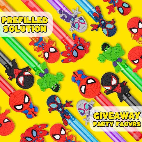 Spidey Party Supplies,20 Pcs Bubble Wands for Kids,Goodie Bag Stuffers Gift in Kuwait