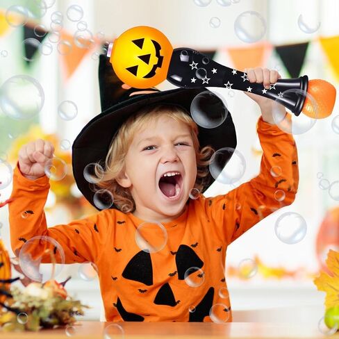 Halloween Bubble Wand Toy for Kids Pumpkin Bubble Machine Blower Maker with Music & Light Outdoor Indoor Stuff Gift for 3 4 5 6 7 8 Year Old Toddler Little Girls Boys in Kuwait