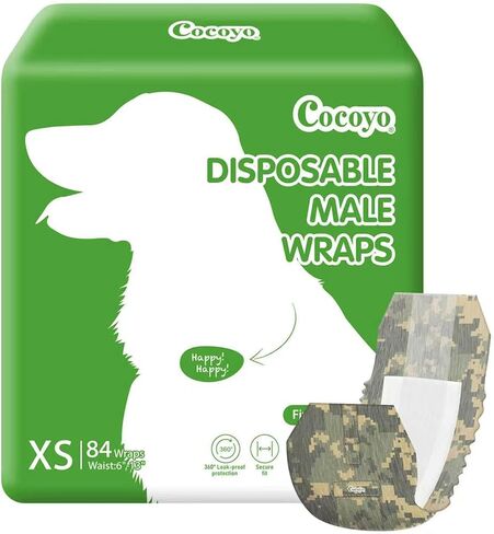 أغطية COCOYO للكلاب للاستخدام مرة واحدة، حجم صغير جدًا، عدد 84، فائقة الامتصاص، قابلة للتنفس، مؤشر للبلل باللون الأخضر in Kuwait