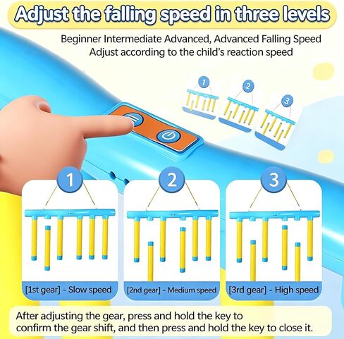 Reflex Drop Sticks Challenge Game - 3 Adjustable Speed Modes in Saudi Arabia
