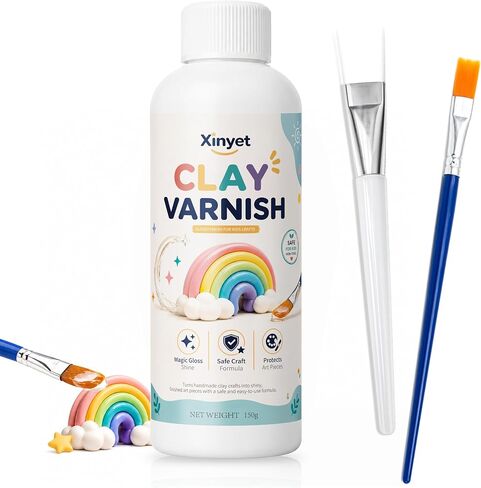 Glaze for Clay,Air Dry Clay Varnish,Gloss Clay Varnish Protective Sealant in Saudi Arabia