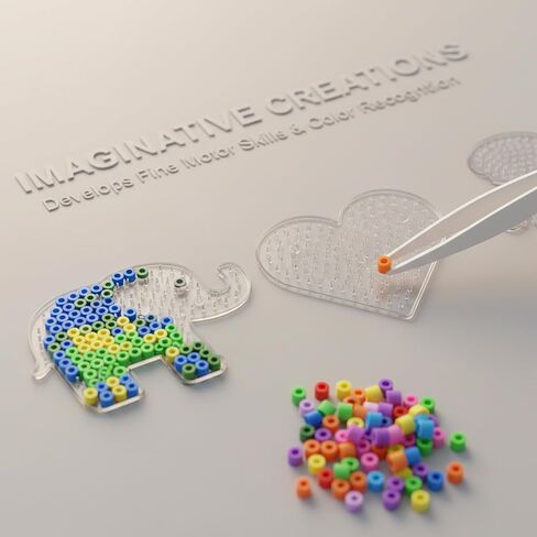 LuckyFoam 20Pcs 5mm Fuse Bead Pegboards with 20 Color Reference Cards in Kuwait