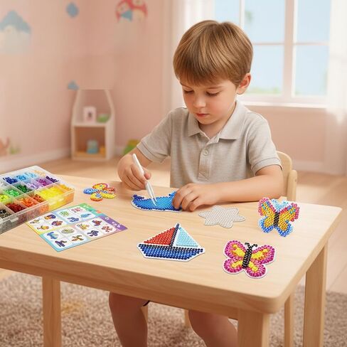 LuckyFoam 20Pcs 5mm Fuse Bead Pegboards with 20 Color Reference Cards in Kuwait