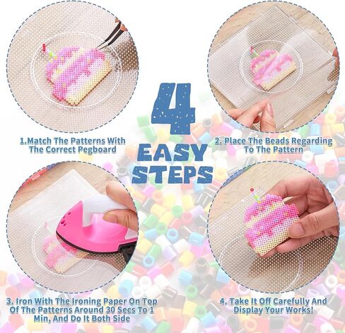 LuckyFoam 20Pcs 5mm Fuse Bead Pegboards with 20 Color Reference Cards in Kuwait