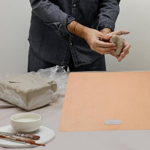 Clay Wedging Board Ceramic Pottery Tray Wooden Board Fibreboard Mud Board Compact and Small Thick and Firm Suitable for Clay Modeling Wheel THR, L in Saudi Arabia