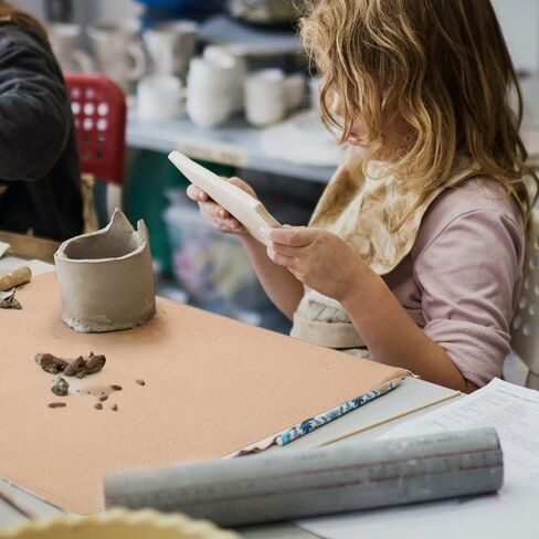 Clay Wedging Board Ceramic Pottery Tray Wooden Board Fibreboard Mud Board Compact and Small Thick and Firm Suitable for Clay Modeling Wheel THR, L in Saudi Arabia