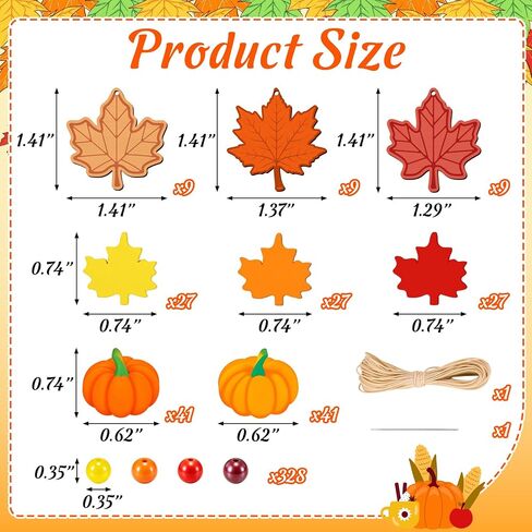 27 Sets Fall Craft Beads DIY Kit: Autumn Maple Leaves Bracelet Making in Saudi Arabia