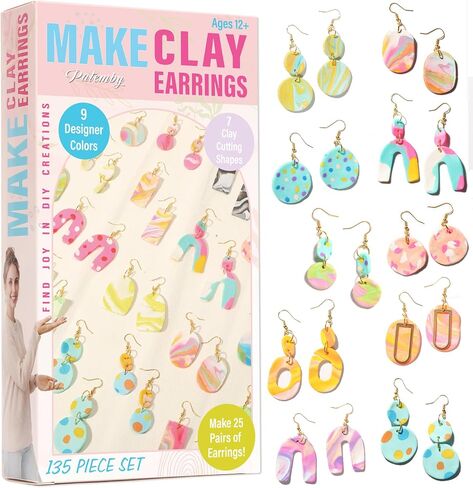 Patemby Clay Earring Jewelry Making Kit, Art Crafts DIY for Teen Girl Gift in Saudi Arabia