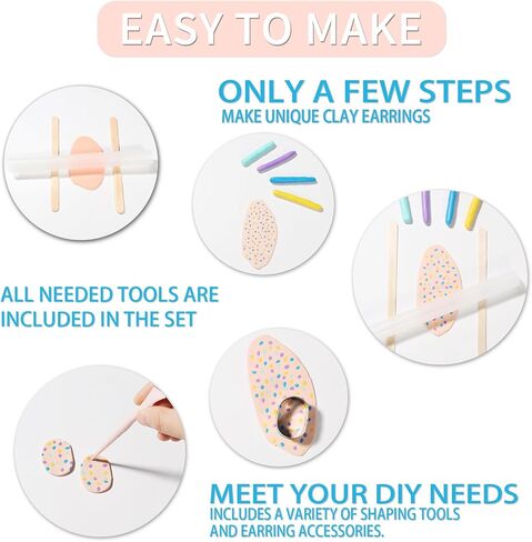Patemby Clay Earring Jewelry Making Kit, Art Crafts DIY for Teen Girl Gift in Saudi Arabia