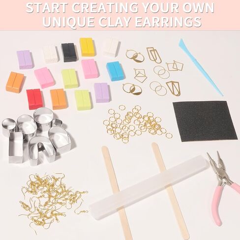 Patemby Clay Earring Jewelry Making Kit, Art Crafts DIY for Teen Girl Gift in Saudi Arabia