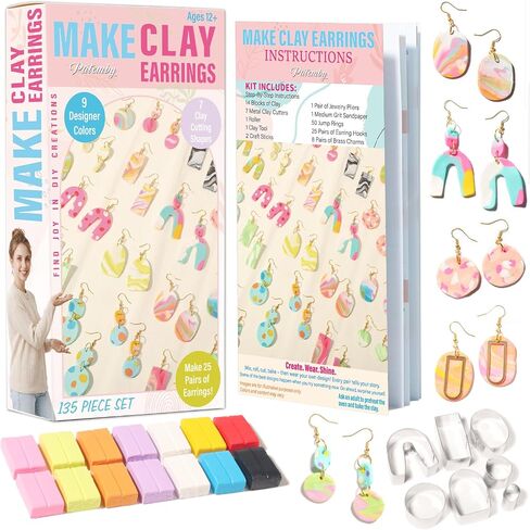 Patemby Clay Earring Jewelry Making Kit, Art Crafts DIY for Teen Girl Gift in Saudi Arabia