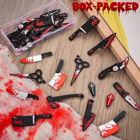 30 pcs Halloween Knife Charms for Jewelry Making in Saudi Arabia