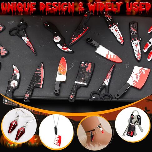 30 pcs Halloween Knife Charms for Jewelry Making in Saudi Arabia