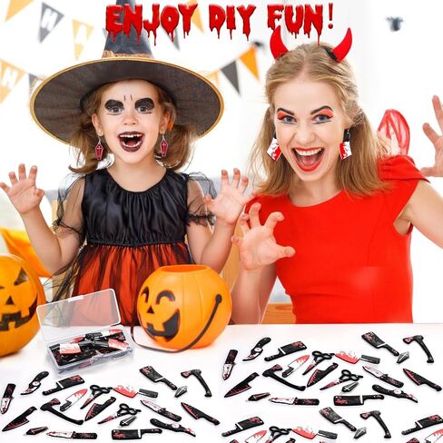 30 pcs Halloween Knife Charms for Jewelry Making in Saudi Arabia