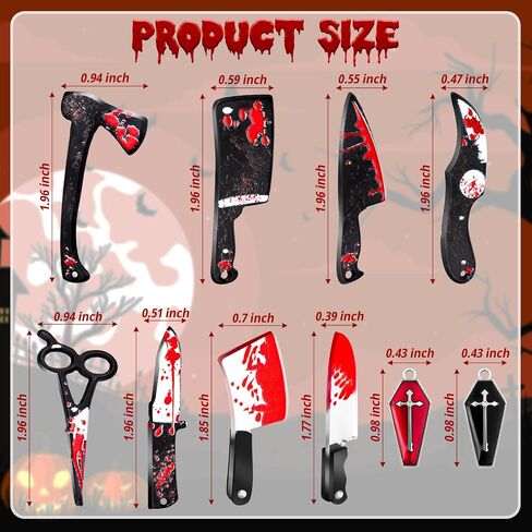 30 pcs Halloween Knife Charms for Jewelry Making in Saudi Arabia
