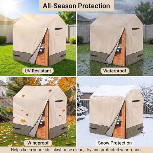 Kids Outdoor Playhouse Cover, Heavy Duty Waterproof Windproof in Kuwait