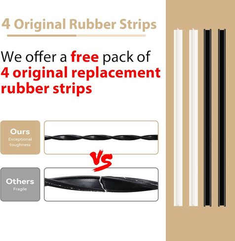 3-Panel Airseal Pet Door Replacement Flap,4 Durable Spare Rubber Strips,Compatible with Ideal Pet Product 10.25"x15.75" Extra Large Pet Door,Easy Installation in Kuwait
