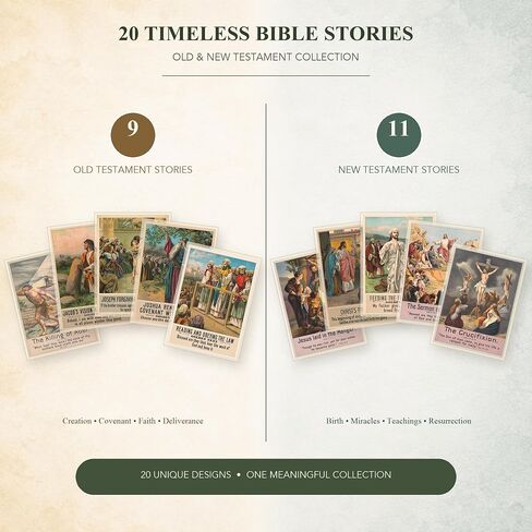 Bible Story Vellum Tip-Ins, 20 PCS 5x7 Inch Semi-Transparent Bible Inserts, Old and New Testament Watercolor Bible Journaling Supplies, Christian Gifts for Women, Prayer Journal Decorations in Kuwait