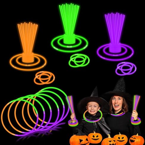72-300 PCS Halloween Glow Sticks for Kids, Light Up Party Favors Toys Gifts in Saudi Arabia