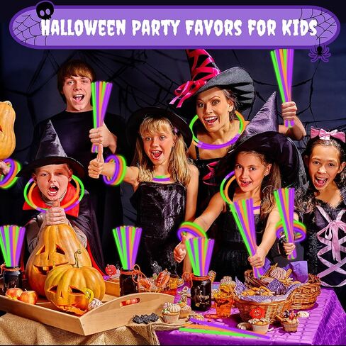72-300 PCS Halloween Glow Sticks for Kids, Light Up Party Favors Toys Gifts in Saudi Arabia
