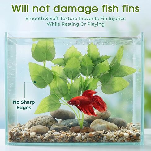 2Pcs Silk Aquarium Plants, 9.8 Inch Artificial Silk Plants for Fish Tank in Kuwait