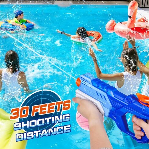 Quanquer 8 Pack 600cc Water Guns for Kids & Adults, Large Capacity Pump Action Super Squirt Blasters Soaker with Long Range up to 32 FT, Summer Outdoor Pool Beach Water Toys for Boys Girls in Kuwait