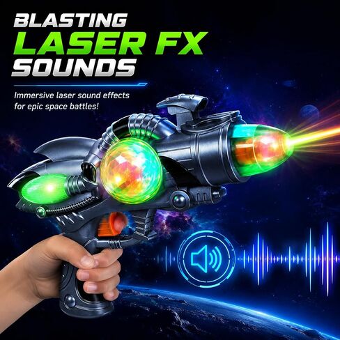 Light Up Toy Space Gun LED Lights & Sound Electric Galaxy Kids Blaster in Saudi Arabia