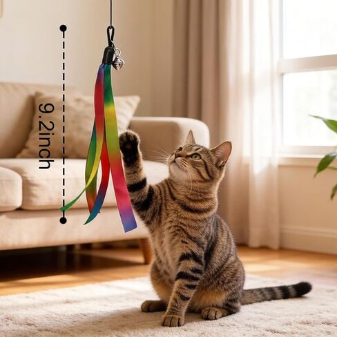 LASOCUHOO Cat Wand Toys Refills, Cat Wand Replacement, Assorted Teaser Refills with Bell for Most Cats, Kittens in Kuwait