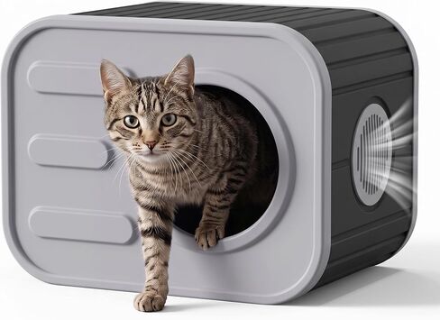 VIXZEN Outdoor Cat House Weatherproof, Blue in Kuwait
