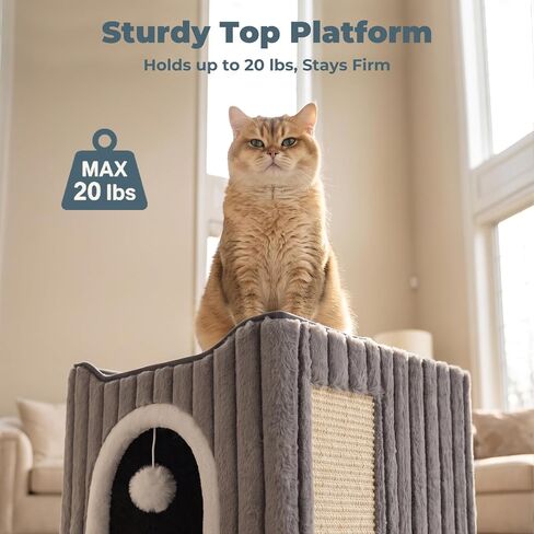 Avont 3-in-1 Cat Cave Bed for Indoor Cats with Scratch Pad in Saudi Arabia