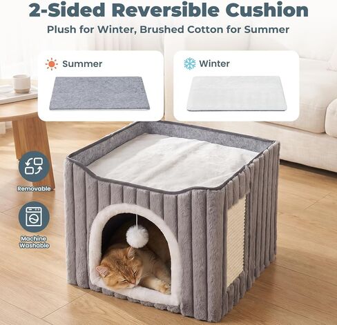 Avont 3-in-1 Cat Cave Bed for Indoor Cats with Scratch Pad in Saudi Arabia