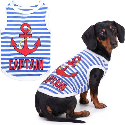 Parisian Pet Captain Tee Dog Clothes Tee T-Shirt, XL in Kuwait