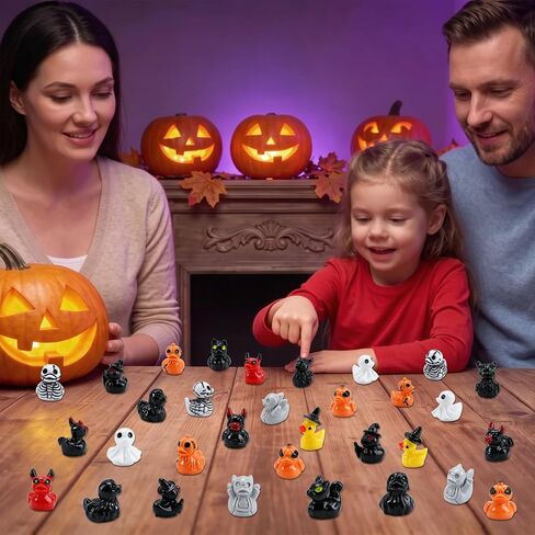 36 Pcs Halloween Mini Resin Ducks, Tiny Animals Figures to Hide and Seek in Kuwait