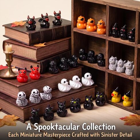 36 Pcs Halloween Mini Resin Ducks, Tiny Animals Figures to Hide and Seek in Kuwait