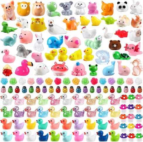 DULEFUN 200pcs Luminous Mini Resin Duck 10 Colors in Kuwait