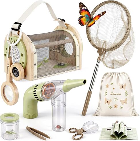 Dreamon Kids Bug Catching Kit, 11 Pcs Wooden Outdoor Toys for Kids Ages 4-8 in Kuwait