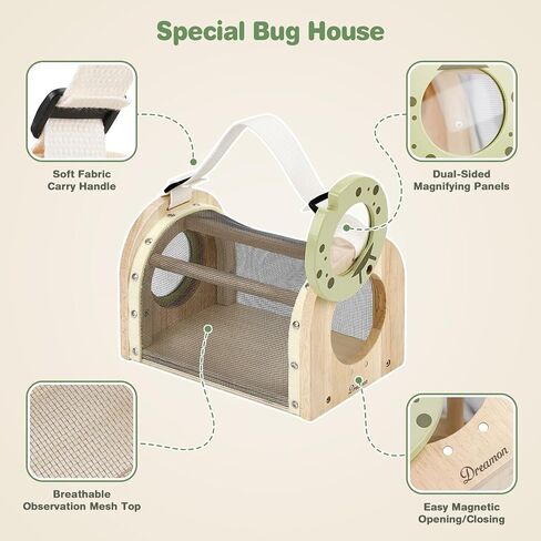 Dreamon Kids Bug Catching Kit, 11 Pcs Wooden Outdoor Toys for Kids Ages 4-8 in Kuwait