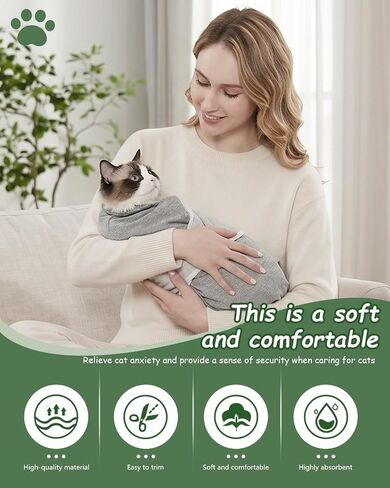 Cat Nail Caps Wrap Holder for Cutting Nails Grooming Bag Swaddle Restraint Clipping Immobilizer Sling Trimming Covers Burrito Sedative Table Hammock Harness Muzzle Bath Clippers Indoor in Kuwait