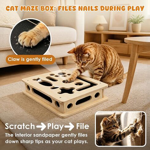 XIAPIA XL Cat Nail File Box, 15.4 x 11.8 Inch Cat Nail File Scratcher Claw in Saudi Arabia