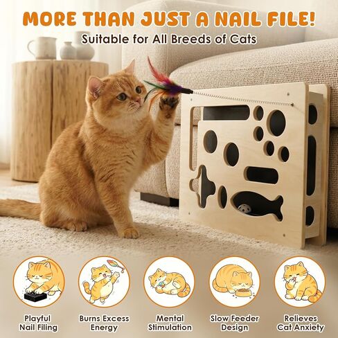 XIAPIA XL Cat Nail File Box, 15.4 x 11.8 Inch Cat Nail File Scratcher Claw in Saudi Arabia
